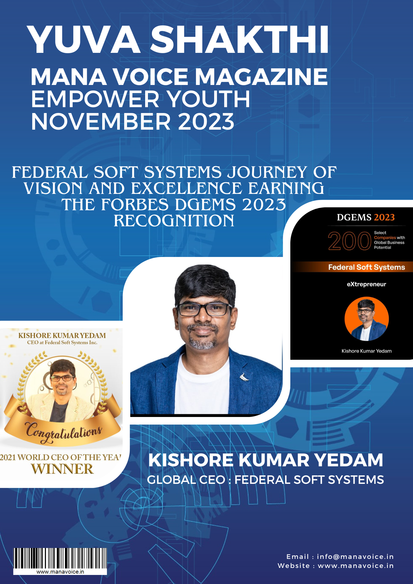  Federal Soft Systems Journey of Vision and Excellence Earning the Forbes DGEMS 2023 Recognition | YUVA SHAKTHI | EMPOWER YOUTH | MANA VOICE GLOBAL MEDIA