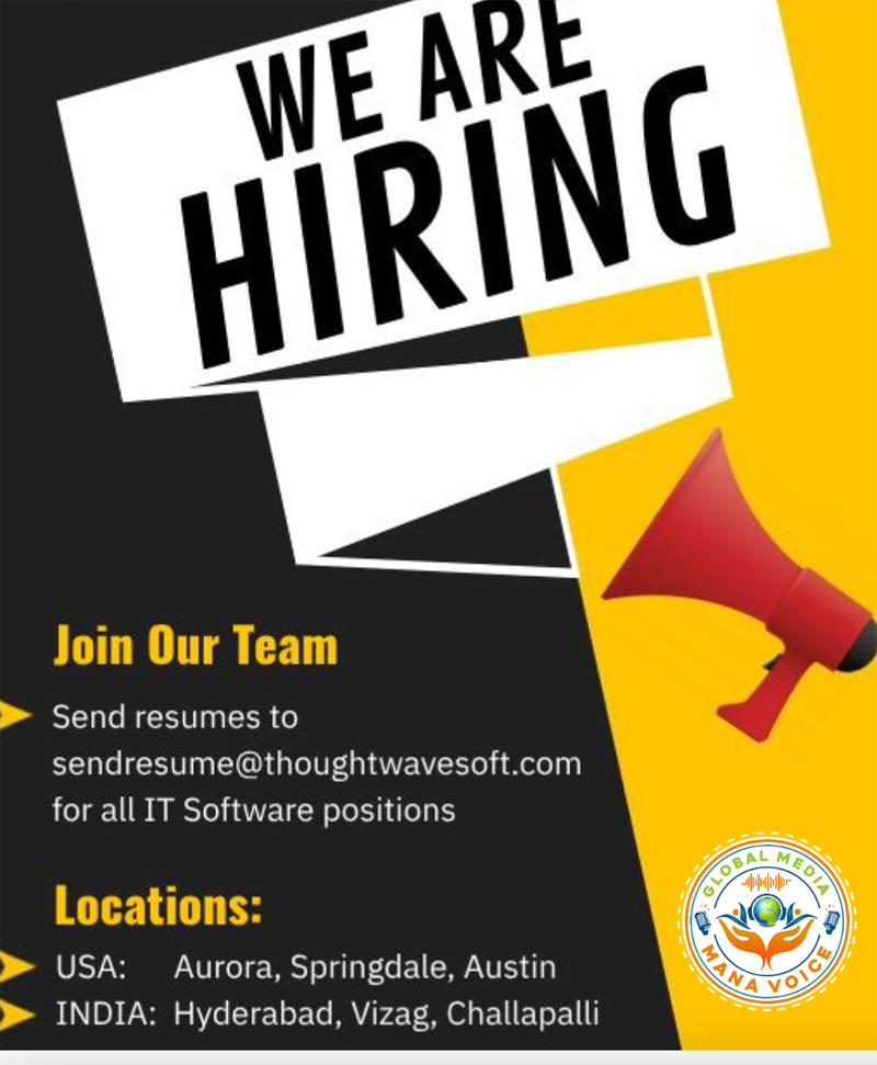 We are Hiring - ALL IT Software Positions | Thoughtwavesoft | Mana Voice