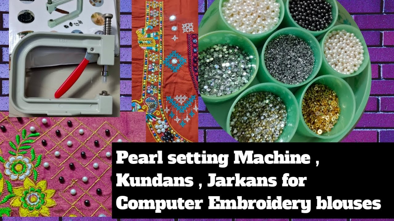 Beads machine, beads punching machine for computer embroidery works extra embellishments #beadsmachine