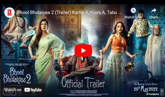 Bhool Bhulaiyaa 2 (Trailer) Kartik A, Kiara A, Tabu | Anees B, Bhushan K, Murad K, Anjum K, Pritam