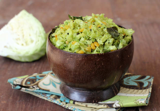 Cabbage Fry  Cabbage Senagapappu Vepudu