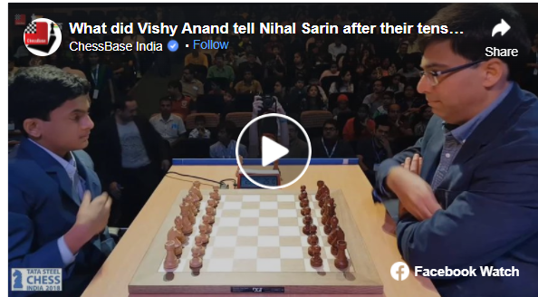 What did Vishy Anand tell Nihal Sarin after their tense encounter?