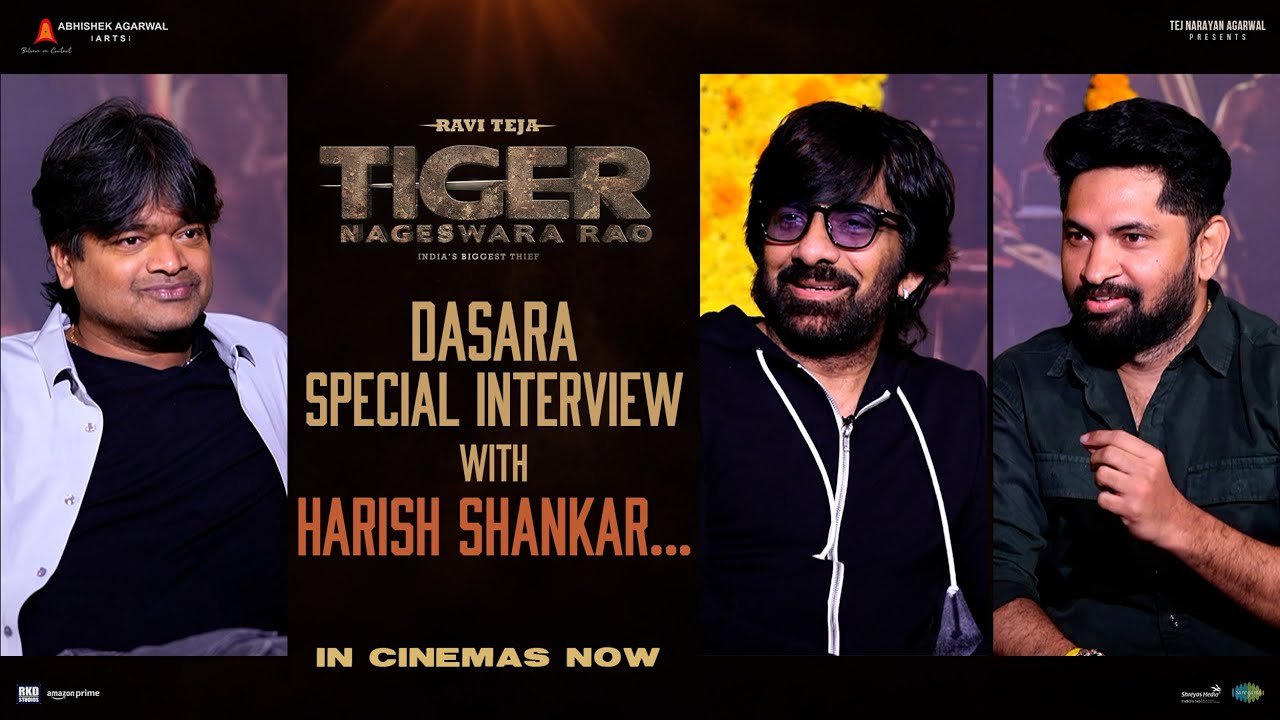 Exclusive Dasara Interview with the Team of Tiger Nageswara Rao: Harish Shankar, Ravi Teja, and Vamsee