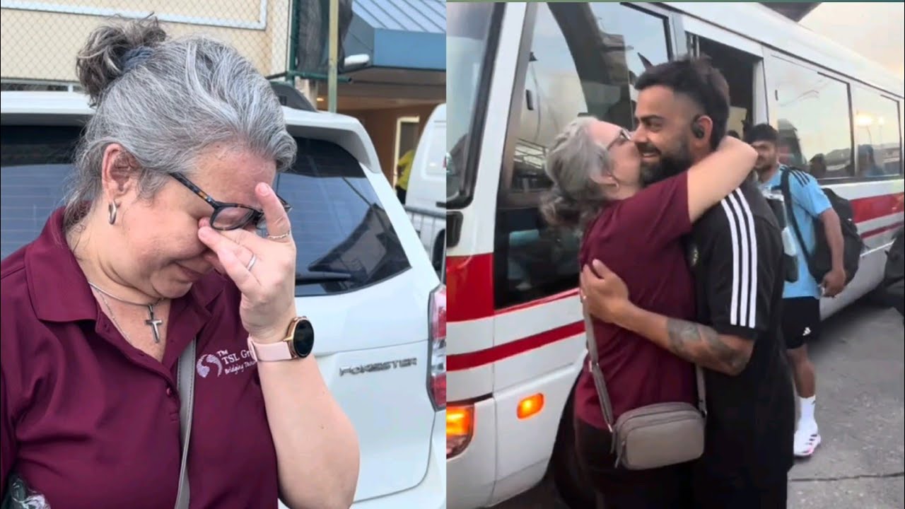 Heartwarming moment: Virat Kohli shares hugs and kisses with WI keeper's mother