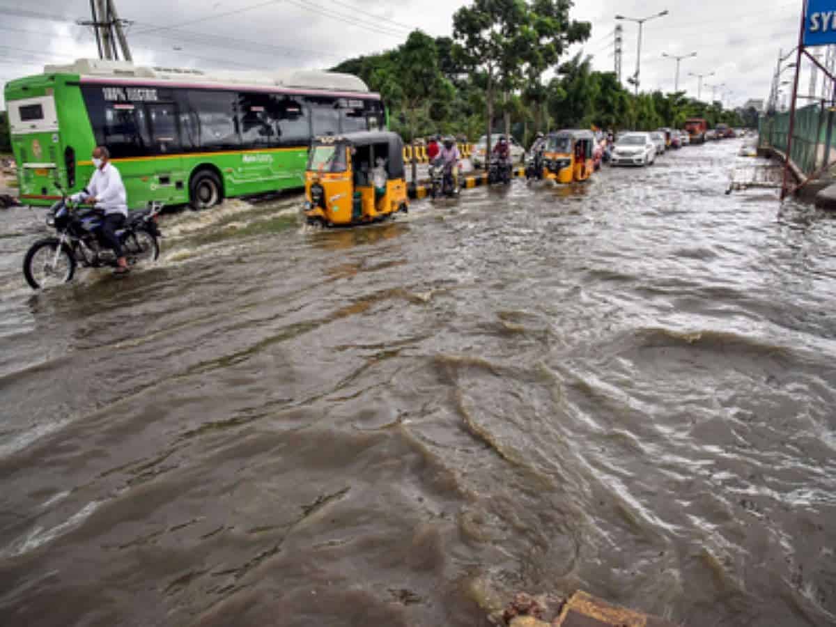 Heavy rain in Telangana in 3 hours