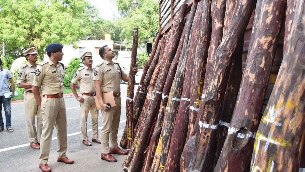 In Kadapa district authorities seized 158 red sanders logs and arrested 5 individuals in connection with the incident