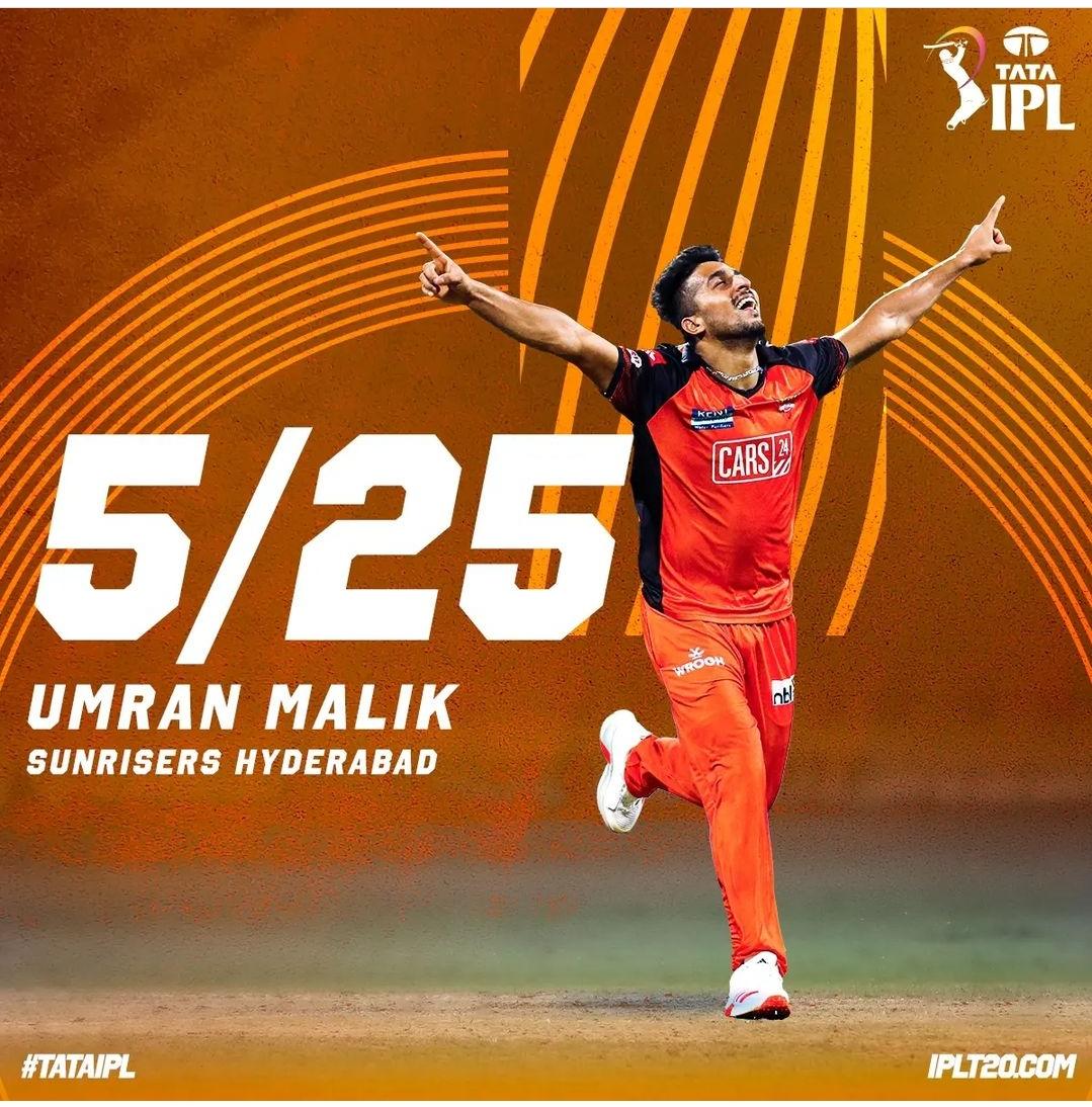 IPL : Umran malik Ball Speed