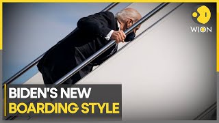 Joe Biden opts for shorter stairs on Air Force One