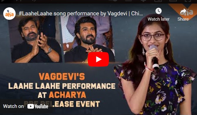 LaaheLaahe song performance by Vagdevi | Chiranjeevi | Ram Charan | Telugu Indian Idol