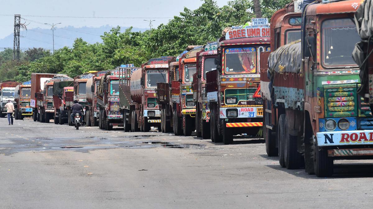 Lorry owners in AP and Telangana are seeking counter signature permits for their goods transport vehicles