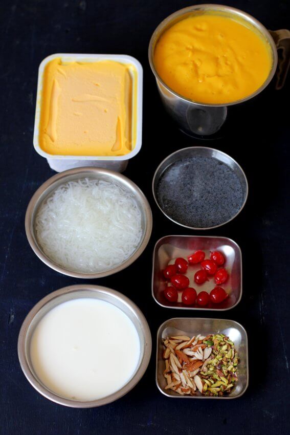 Mango falooda recipe Telugu and English