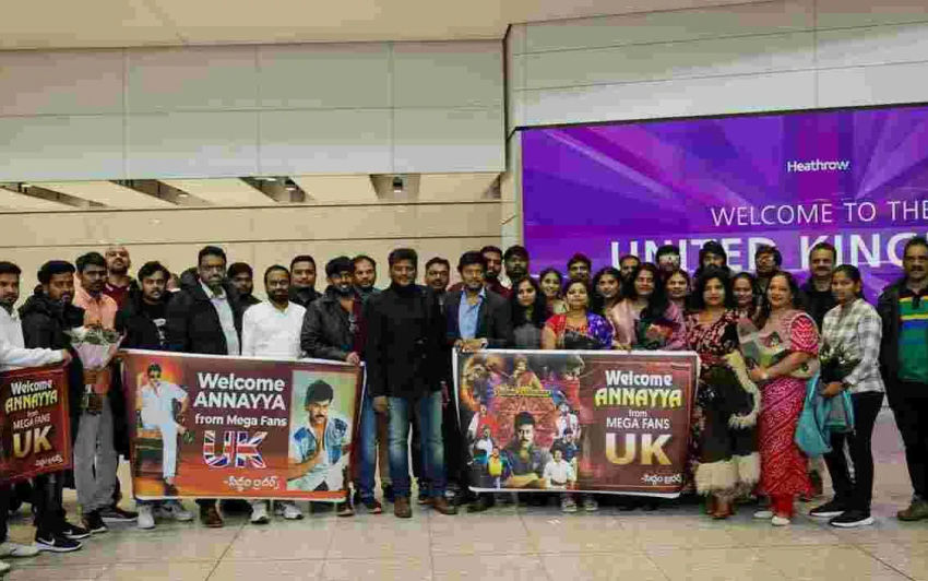 Megastar Chiranjeevi Receives a Grand Welcome in London