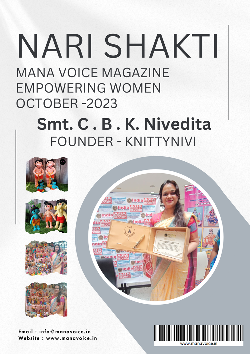 Crafting Dreams: The Artistic Journey of C.B.K. Nivedita, Founder of KnittyNivi | Nari Shakti - Empowering Women | Mana Voice