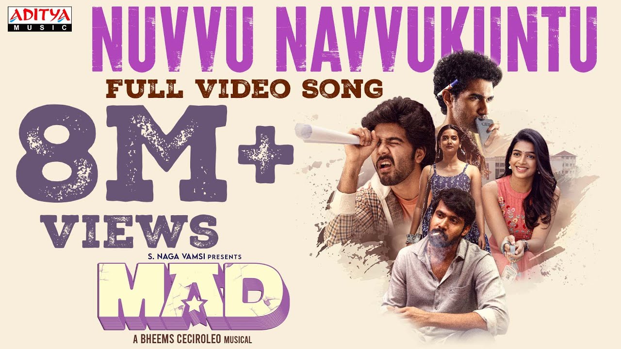 Nuvvu Navvukuntu Full Video Song | MAD | Kalyan Shankar | S. Naga Vamsi | Bheems Ceciroleo | Manavoice