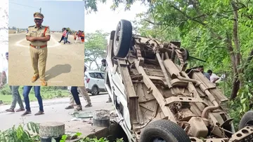 Police vehicle overturned in a road accident SI driver killed