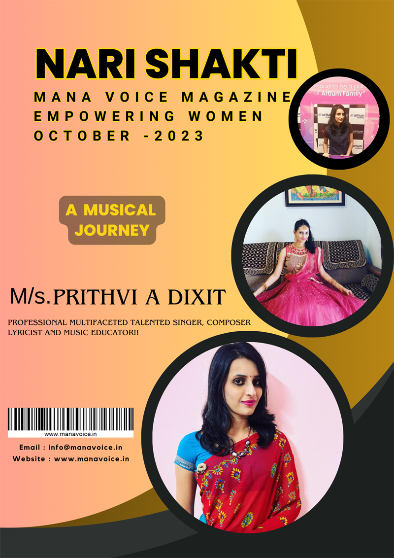 Prithvi A Dixit: From Mysuru to Melodies - A Musical Journey | Nari Shakti - Empowering Women | Mana Voice 