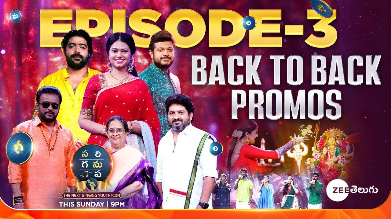 SAREGAMAPA - The Next Singing Youth Icon BACK to BACK PROMOS | This Sun @ 9PM | Zee Telugu|Mana Voice TV