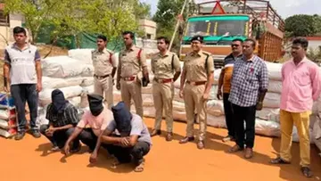 Smuggling of ganja in the form of bags of rice.. 1700 kg of ganja valued at three crores seized.