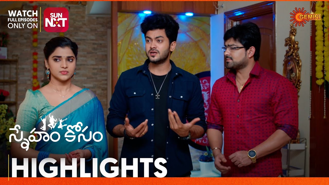 Sneham Kosam - Highlights of the day | Watch full EP only on Sun NXT | 09 Nov 2024 | Gemini TV|Mana Voice TV