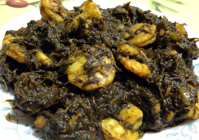 Spicy and tasty Gongura prawn curry Telugu and English