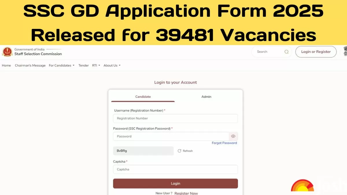 SSC GD 2025 Online Application Now Open for 39841 Positions at ssc.gov.in Apply Here