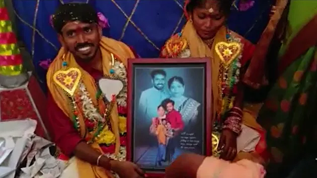 The bond of seven feet was left as one.. The newly married couple died in a road accident.