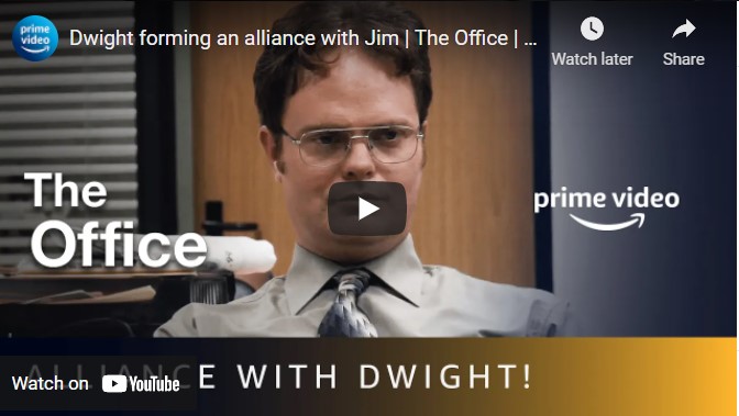 Dwight forming an alliance with Jim | The Office | John Krasinski, Rainn Wilson | Amazon Prime Video