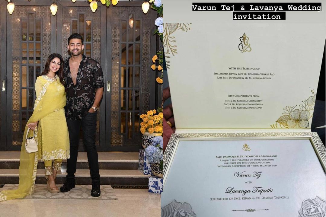 The wedding invitation of Varun Tej and Lavanya garners widespread attention.