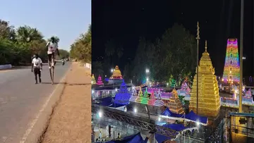 Ugadi festivals started in Srisailam.. Kannada devotees adventure for Mallanna darshan..