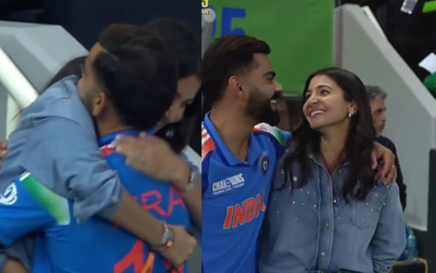 Champions Trophy: Virat and Anushka Share a Heartfelt Hug After India's Victory in Dubai